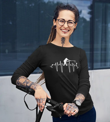 Fishing Heart Beat Women Long Sleeve Shirt